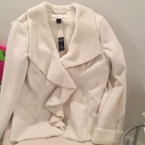 Off white suede jacket